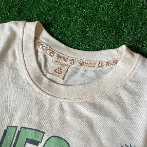 Recycled Threads Malibu California 1991 Surf Club Beige SS T-Shirt Size S NEW - Picture 9 of 15
